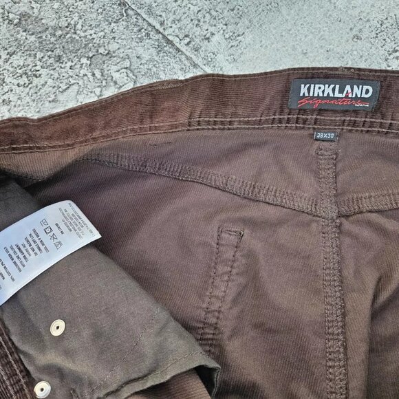 Kirkland Signature Men Pant Brown Corduroy Straight Dress Pant Size 38X28 - Picture 6 of 10